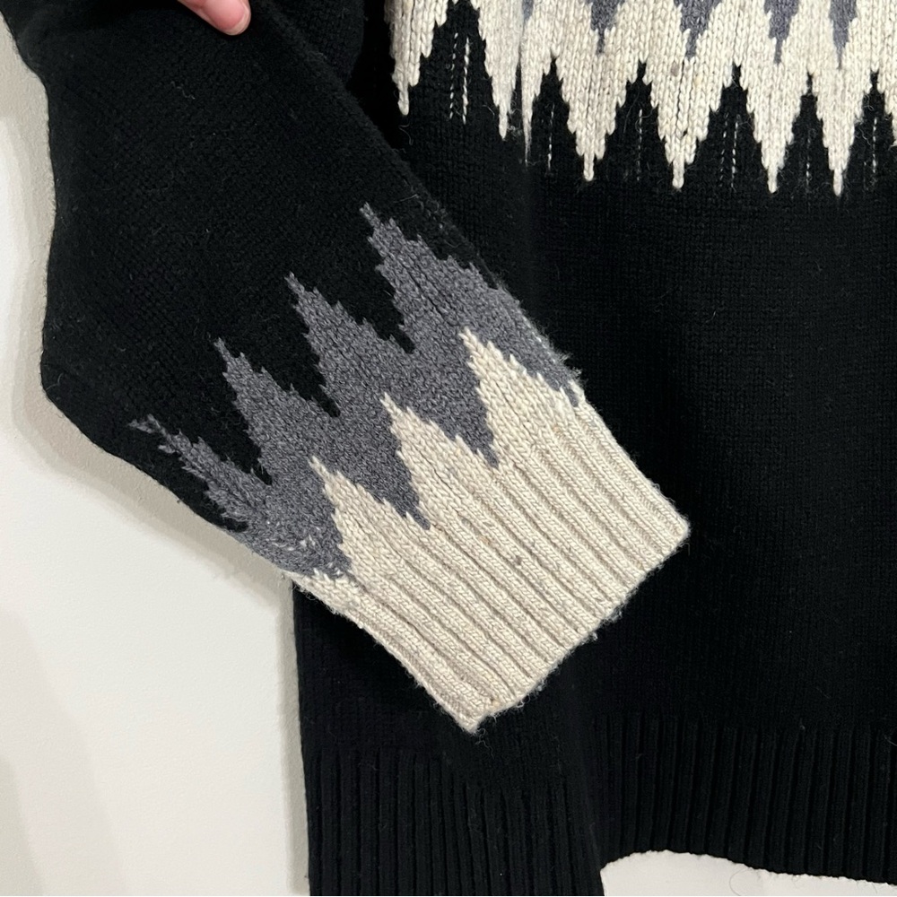 Obermeyer 100% wool  Ivy Mock Neck Fair Isle Nordic Sweater women's size XL - Picture 4 of 13